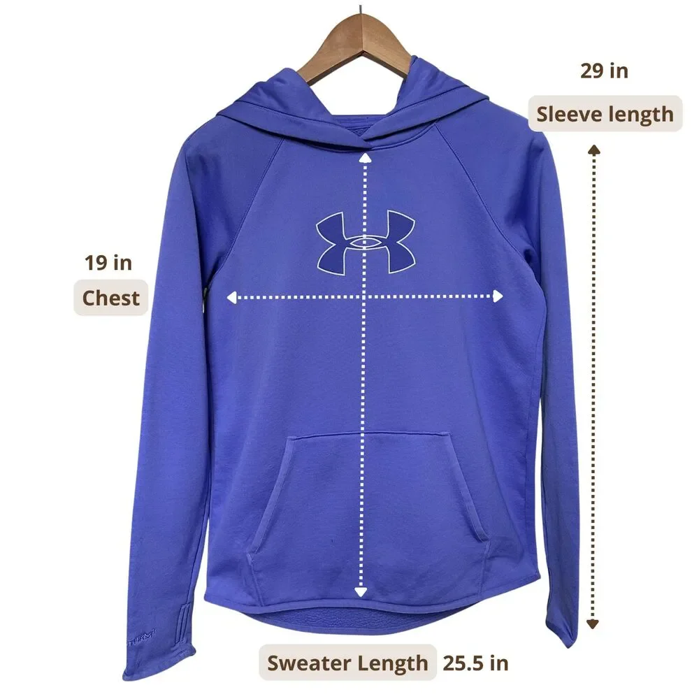 Under Armour Storm1 Hoodie Women's M Purple Fleece Lined Athletic Pullover Sweat - Picture 4 of 8